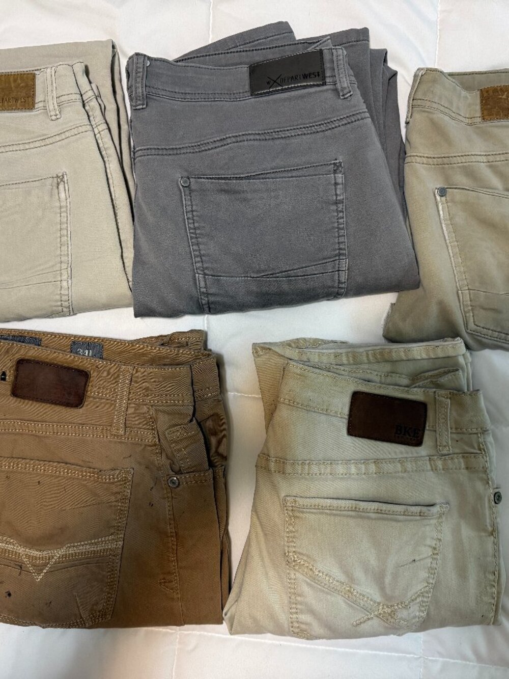 Men's Departwest & Buckle Khaki Pants / Jeans - Size 32 & 34 (Lot of x5)